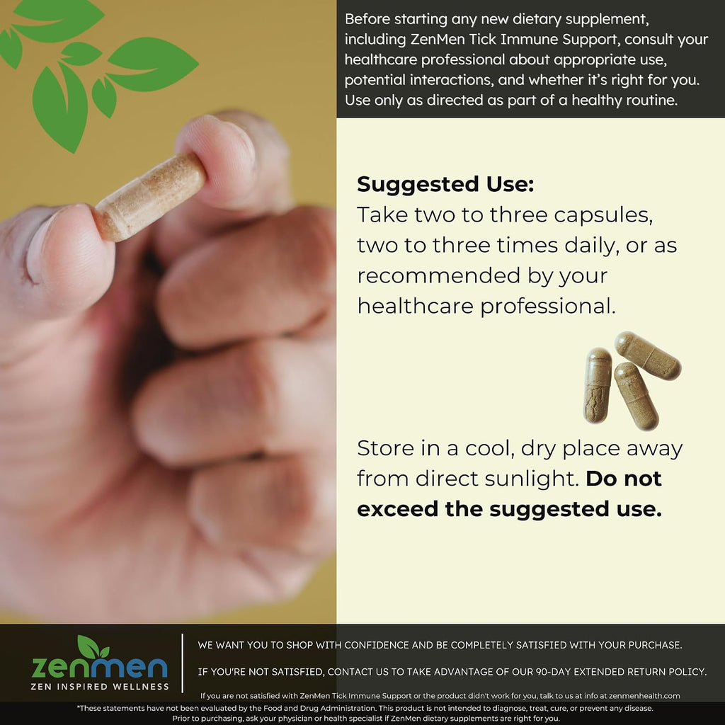 Zenmen Tick Preparedness Method Bundle - Tick Immune Support 3 Botellas