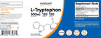 Nutricost L-Tryptophan 500mg, 120 Capsules - with BioPerine, Gluten-Free, Non-GMO