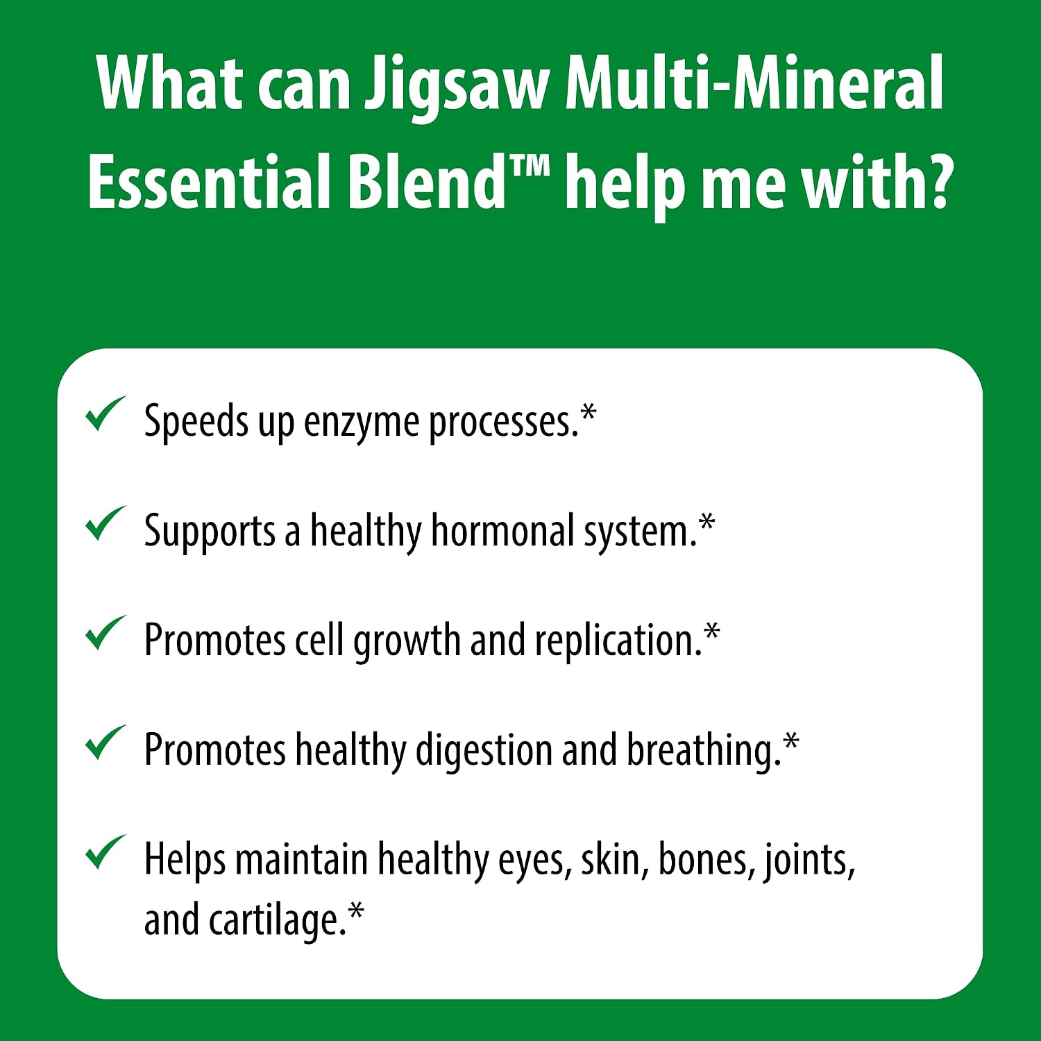 Jigsaw Health Multi-Mineral Essential Blend – 90 Cápsulas (90 Dosis)