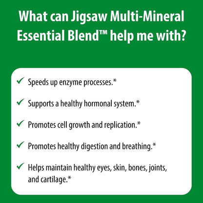 Jigsaw Health Multi-Mineral Essential Blend – Cobre quelado: Ayuda a la formación de glóbulos rojos y hemoglobina, – Image 6
