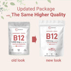 Micro Ingredients Vitamina B12 1000 mcg Metilcobalamina – 365 Comprimidos Masticables Sabor Fresa Natural