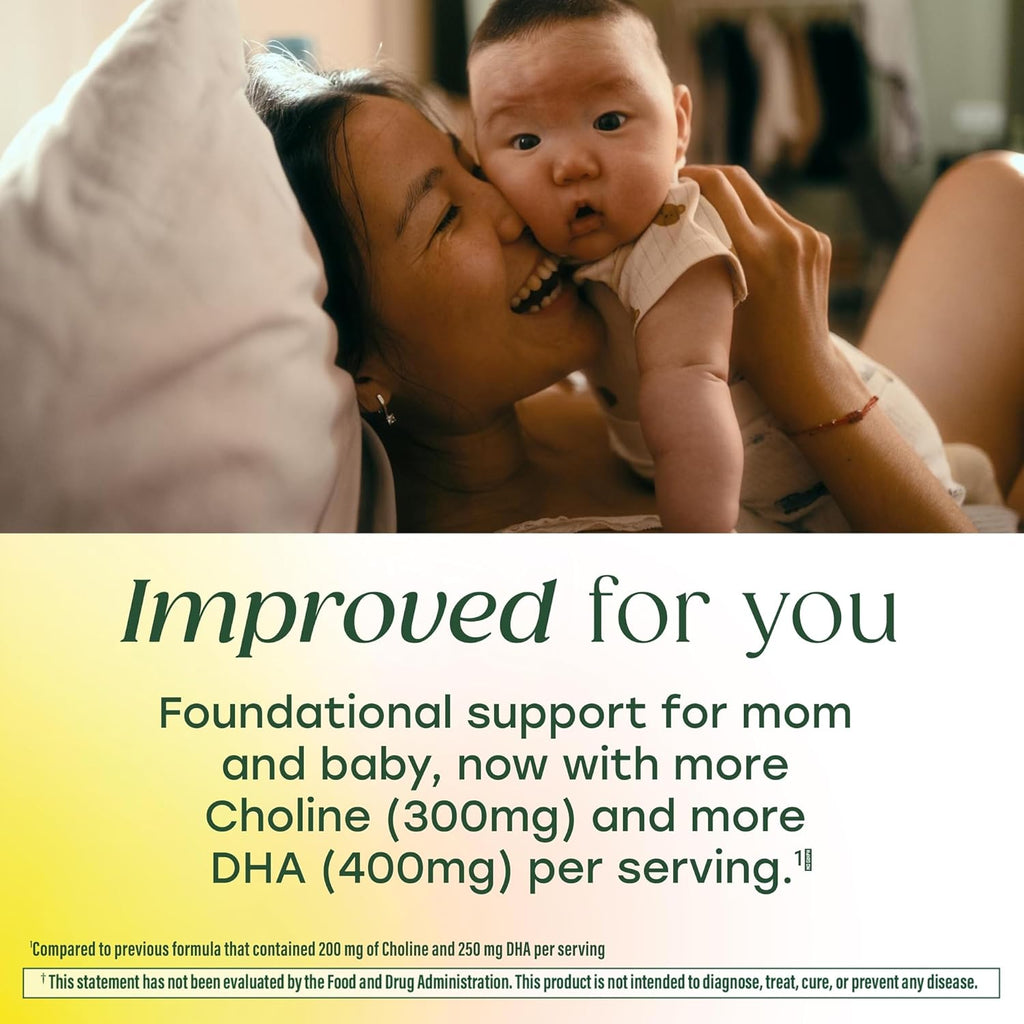 MegaFood Baby & Me 2 Prenatal DHA y Colina, 60 Cápsulas