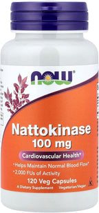 NOW Foods Nattokinasa 100 mg, 120 Cápsulas Veganas