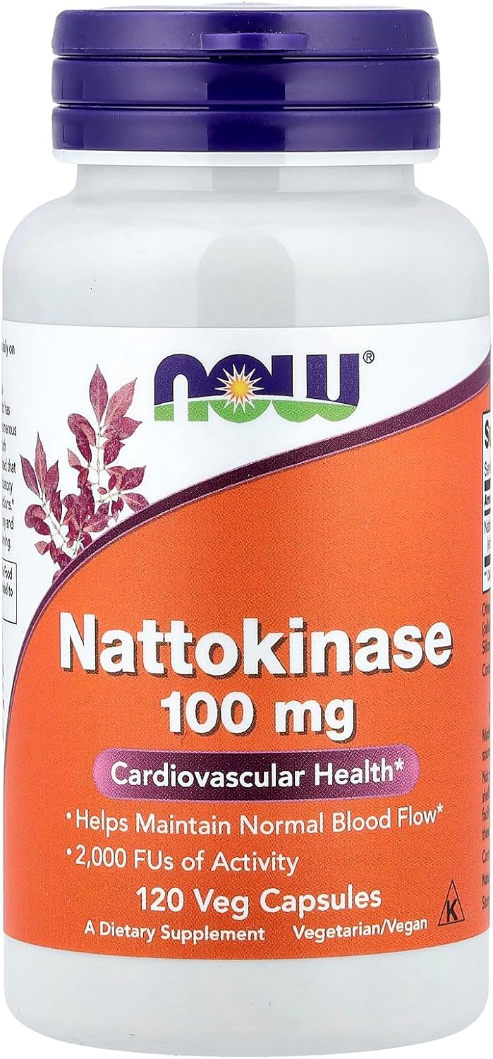 NOW Foods Nattokinasa 100 mg, 120 Cápsulas Veganas