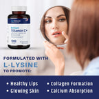AgeImmune Vitamina C 1000mg + L-Lisina, Zinc y Bioflavonoides