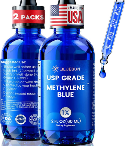 Bluesun Methylene Blue 1% Gotas - Grado Farmacéutico USP - 60ml – Image 10