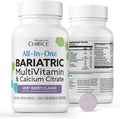 Bariatric Advantage Chewable All-in-One Multivitamin with Iron and Calcium Citrate, Very Berry Flavor (120 tablets)