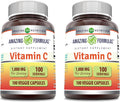 Amazing Formulas Suplemento de Vitamina C 1000 mg – 200 Cápsulas Veganas – No-GMO, Sin Gluten