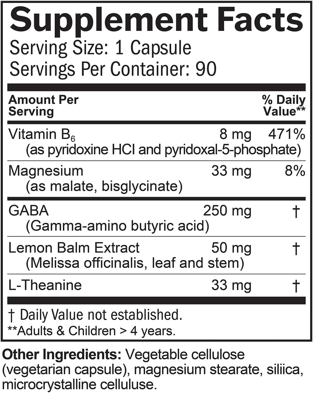 GABA apoyo calmante de BrainMD - 90 cápsulas