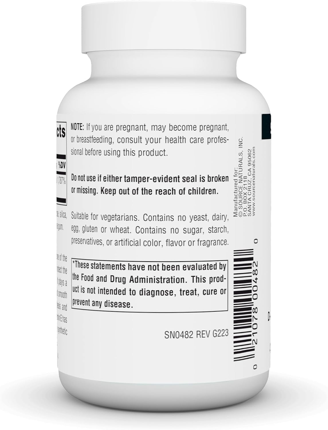 Source Naturals Vitamina E 400 UI - 100 Cápsulas Blandas