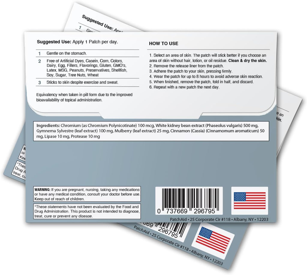 PatchAid Carb Neutralizer Patch 30-Day Supply