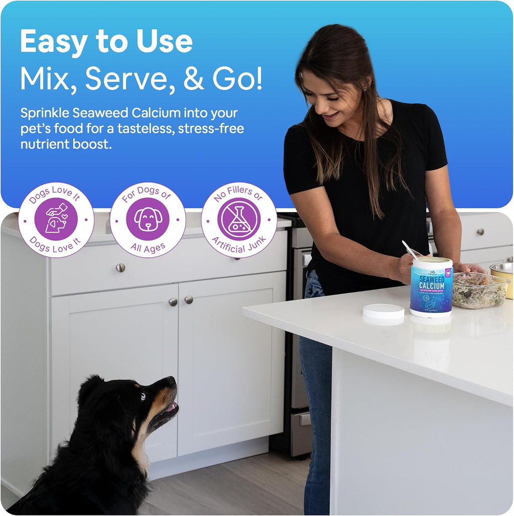 Calcio de Algas Marinas para Perros y Gatos - Suplemento con 72 Minerales Traza, 397 g (14 oz)