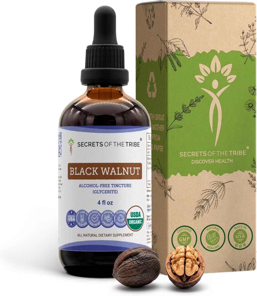 Secrets of the Tribe Extracto de Nogal Negro Ecológico sin Alcohol - 2 oz (59 ml)