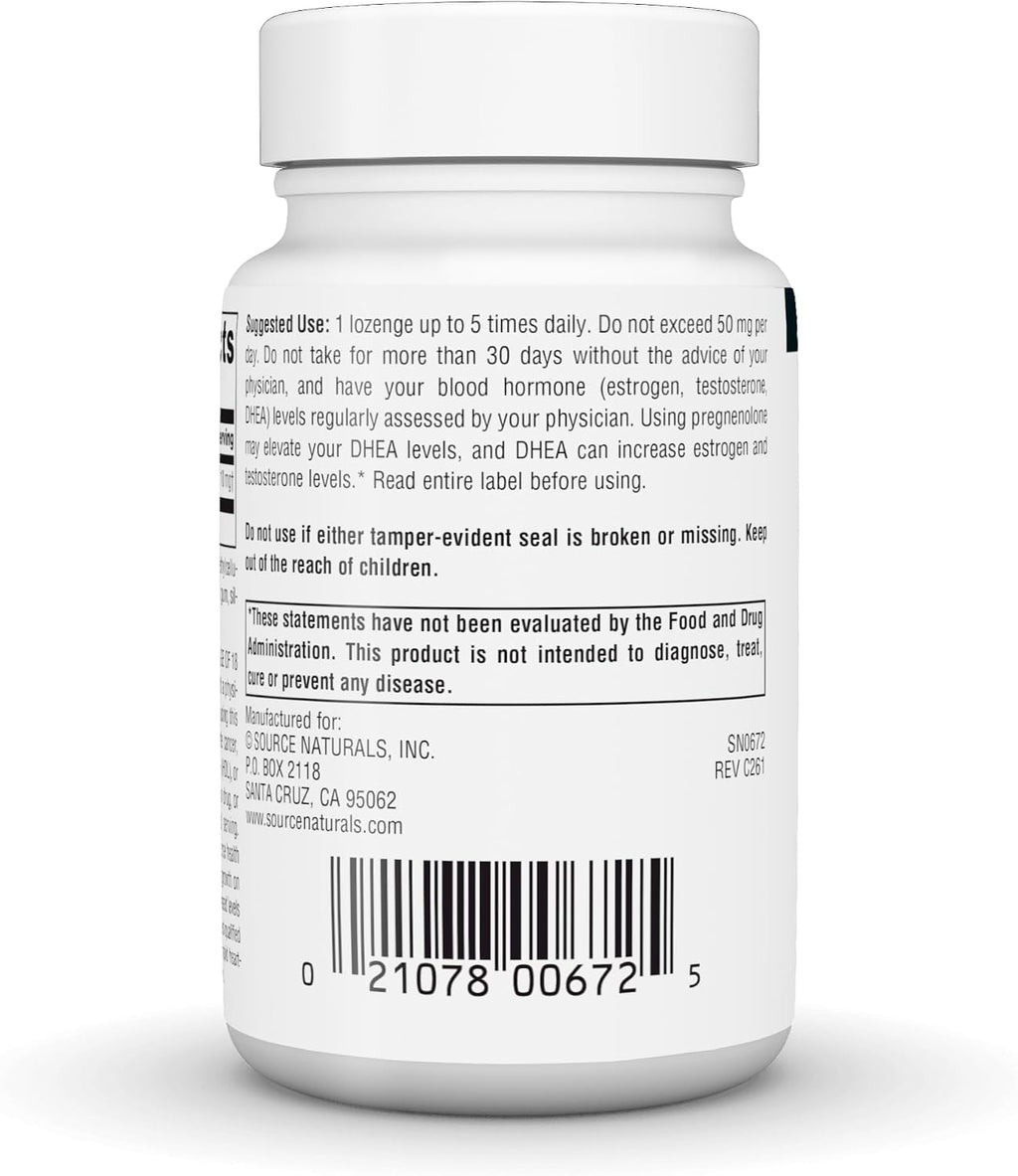 Source Naturals Pregnenolona 10 mg, 120 Tablets