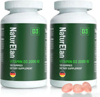 Gominolas de Vitamina D3 NaturElan - 2000 IU, 120 Gominolas, Sin Azúcar, Vegano