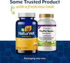 NaturVet VitaPet Senior Daily Vitamins – Multivitamínico para Perros Senior con Glucosamina – 60 Comprimidos de Liberación Prolongada