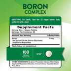 Nature's Truth Complejo de Boro Triple Acción, 6 mg, 180 Comprimidos Veganos