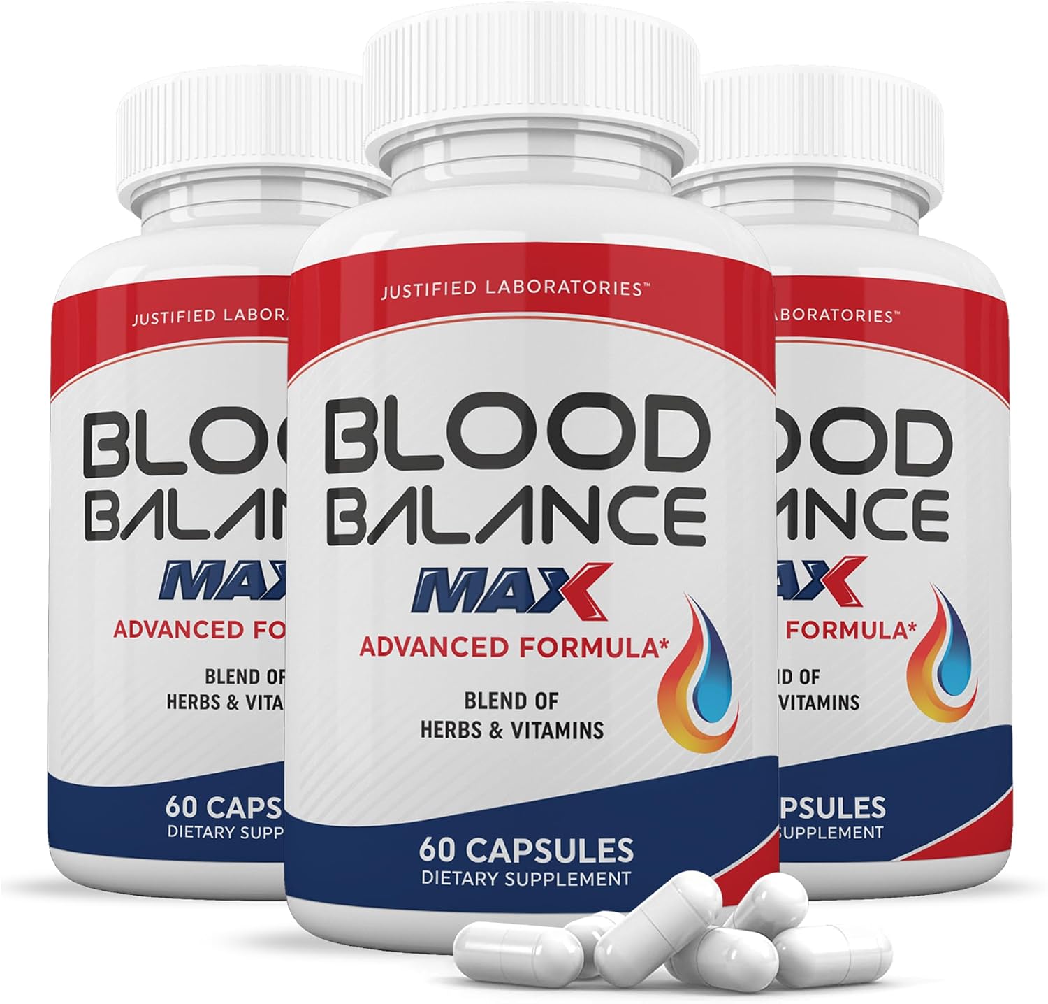 Justified Laboratories Blood Balance Max - 60 Cápsulas (Pack de 3) - Fórmula de Apoyo Circulatorio Avanzado con Hierbas y Vitaminas