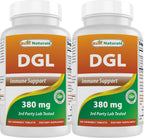 Best Naturals DGL Masticable 380 mg - 180 Comprimidos (Pack de 2)