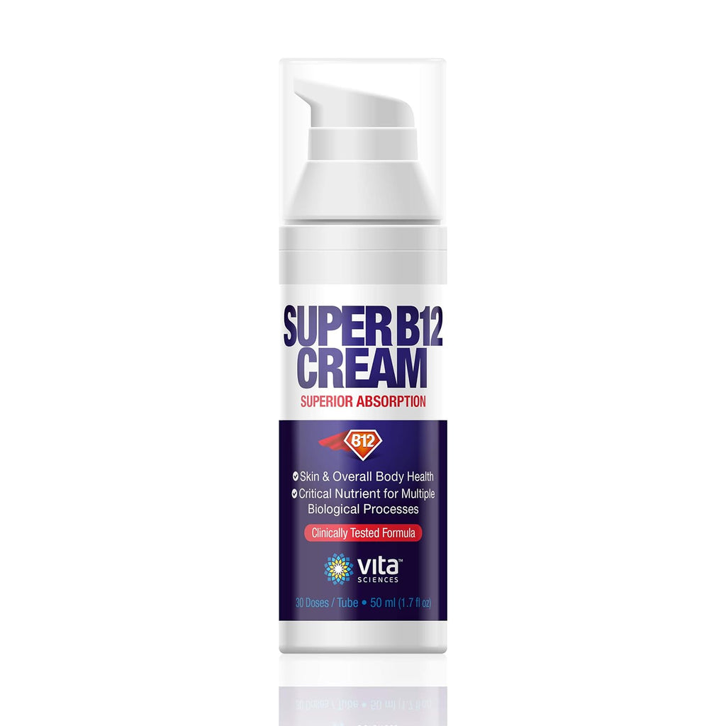 Vita Sciences Super B12 Cream - Crema Tópica de Vitamina B12 con Metilcobalamina Bioactiva