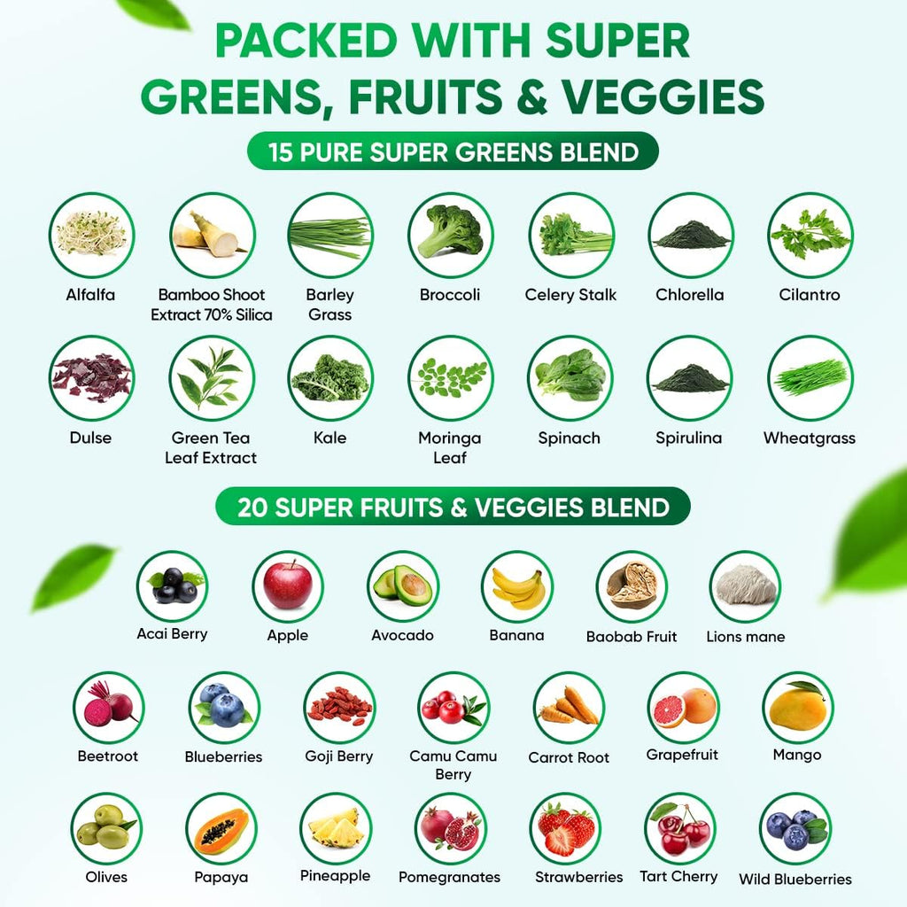 VVN Naturals Gominolas de Super Greens y Frutas Orgánicas Sin Azúcar (60 Gomitas Veganas)