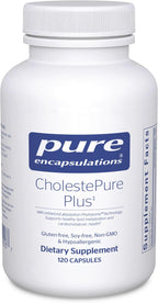 Pure Encapsulations CholestePure Plus – 120 cápsulas – Con berberina, bergamota cítrica y fitoesteroles – Sin gluten y no transgénico