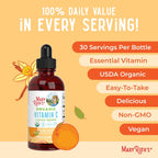 Suplemento de Vitamina C Líquida Orgánica de MaryRuth's - Gotas de Acerola - 118 ml