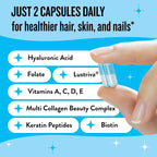 Vitaminas para el Crecimiento del Cabello para Mujeres - Biotina con Colágeno y Lustriva, Mane Event™