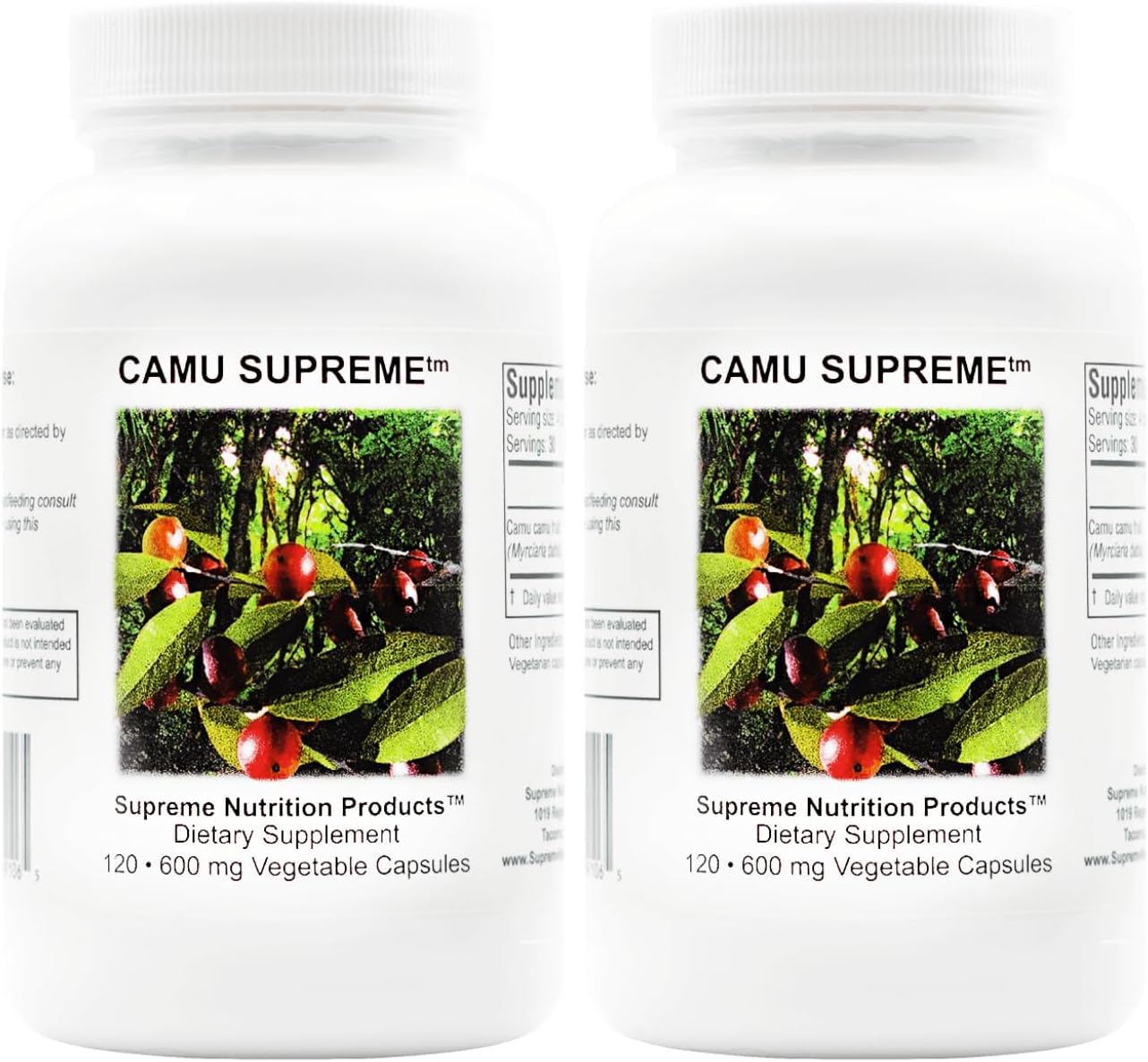 Supreme Nutrition Camu Supreme, 120 cápsulas vegetales de fruta de Camu Camu puro