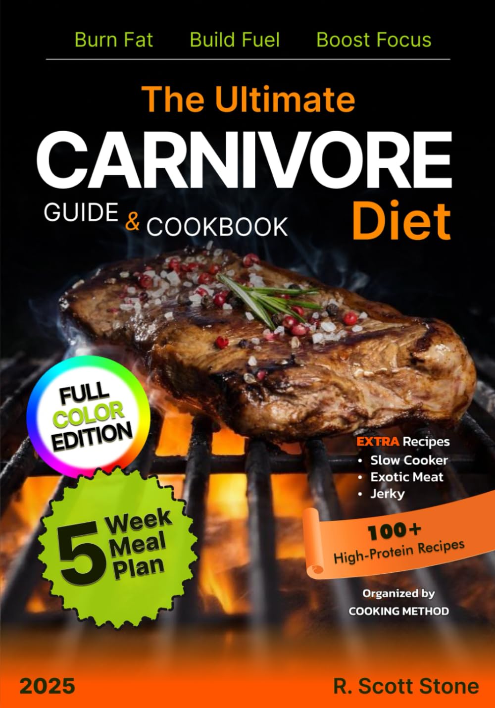 The Ultimate Carnivore Diet Guide & Cookbook: 5-Week Meal Plan with 100+ High-Protein Recipes Organized by Cooking Method