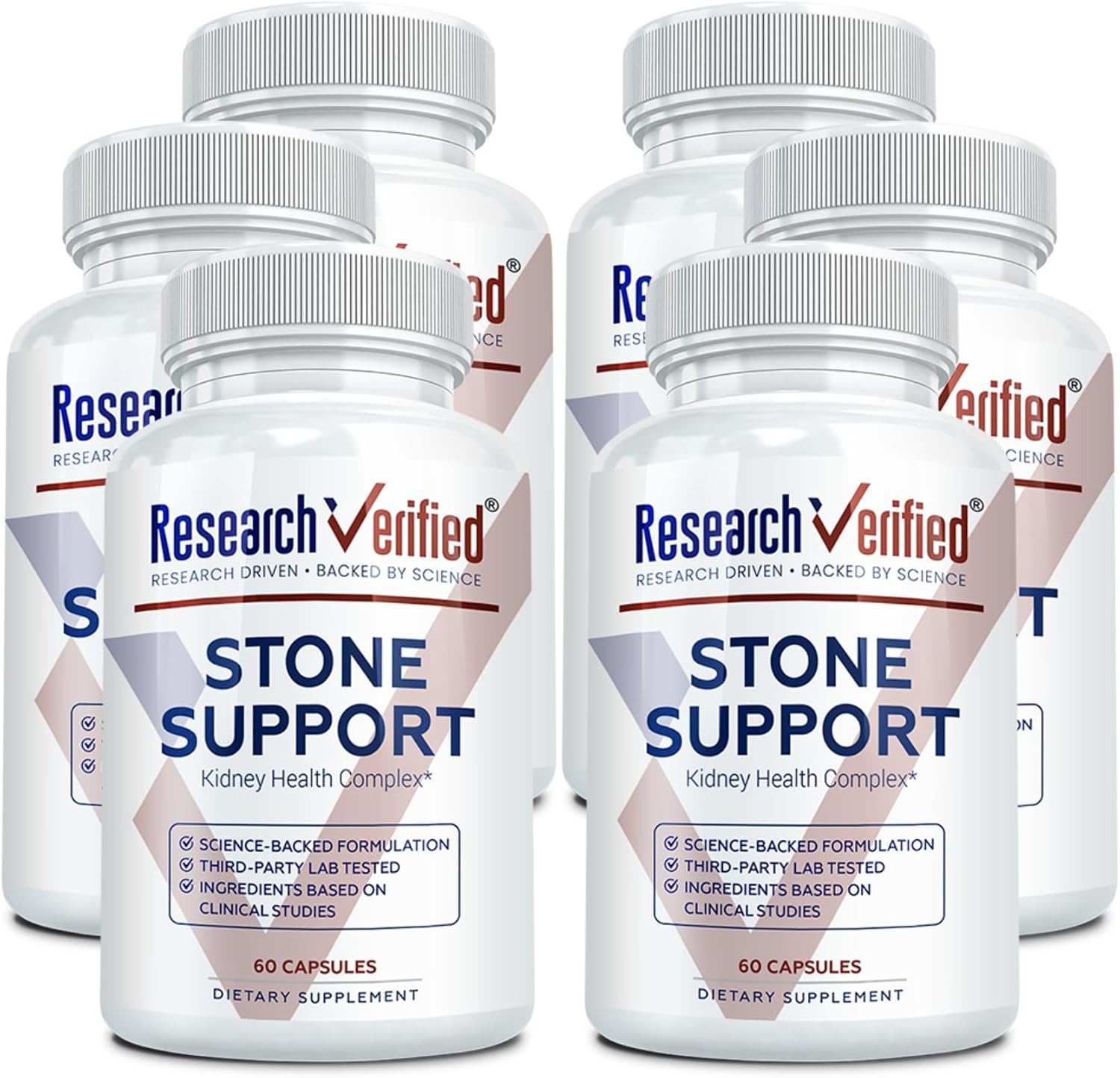 Research Verified Stone Support – Defensa Óptima Contra los Cálculos Renales – 360 Cápsulas Veganas
