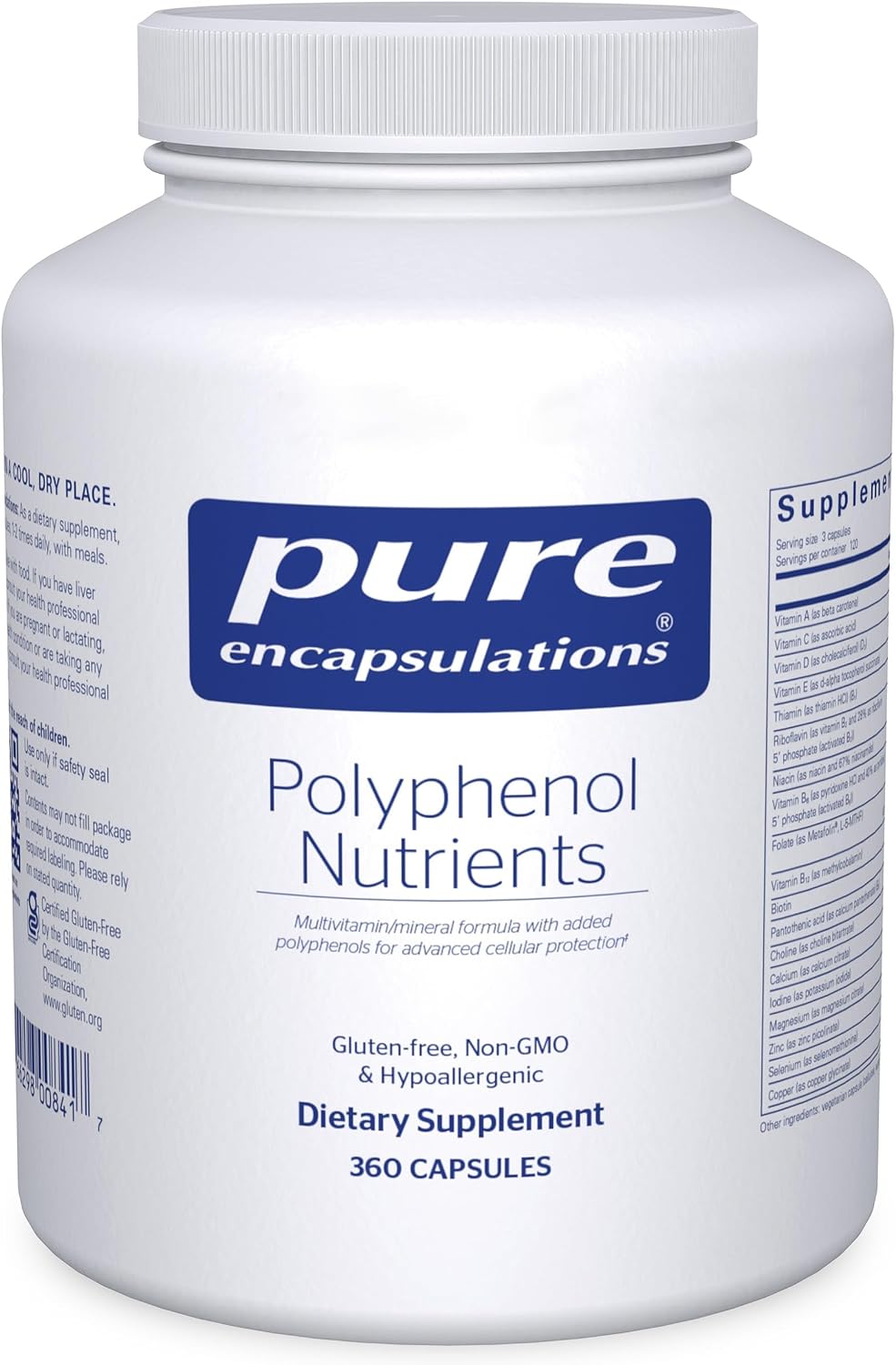 Polyphenol Nutrients - Fórmula Multivitamínica y Mineral con Polifenoles - 360 Cápsulas