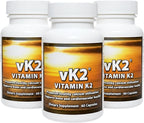 vK2 Complejo de Vitamina K2 MK-4 + MK-7 - 60 Cápsulas