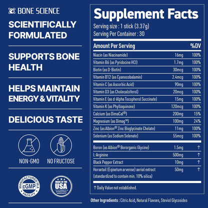 BONE SCIENCE Height Multivitamínico en Polvo – Vitamina D3: Favorece la absorción y utilización normal del calcio – Image 7