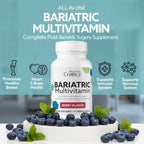 Bariatric Choice My Bariatric Multivitamínico Masticable con Hierro y Calcio, Berry (120 comprimidos)