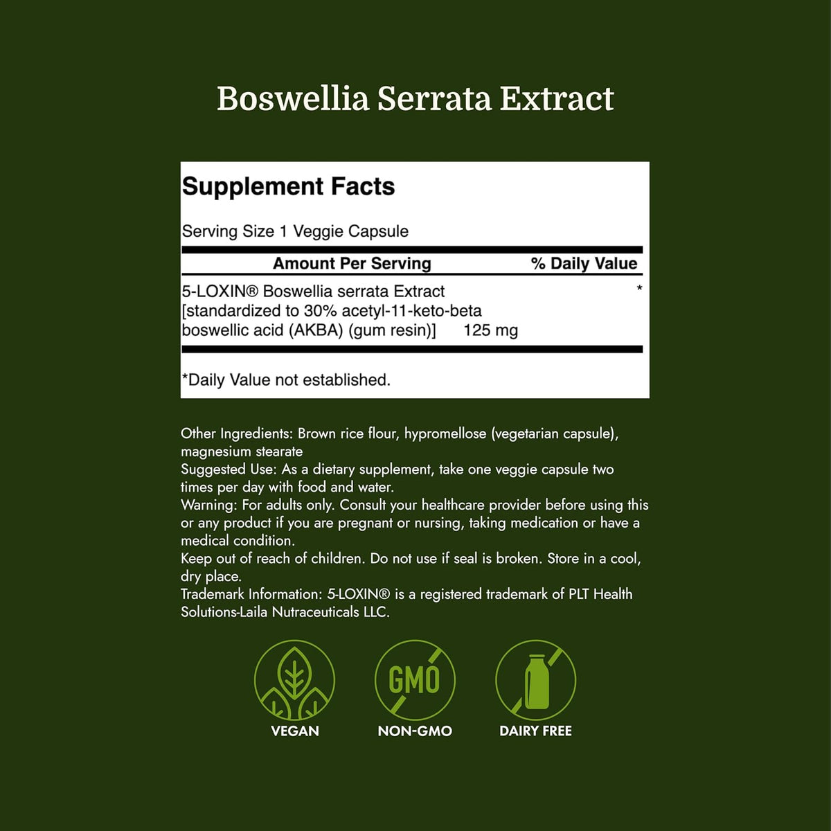 Swanson Boswellia Serrata Extract - Suplemento Herbal para Articulaciones - 60 Cápsulas Vegetales – Image 4
