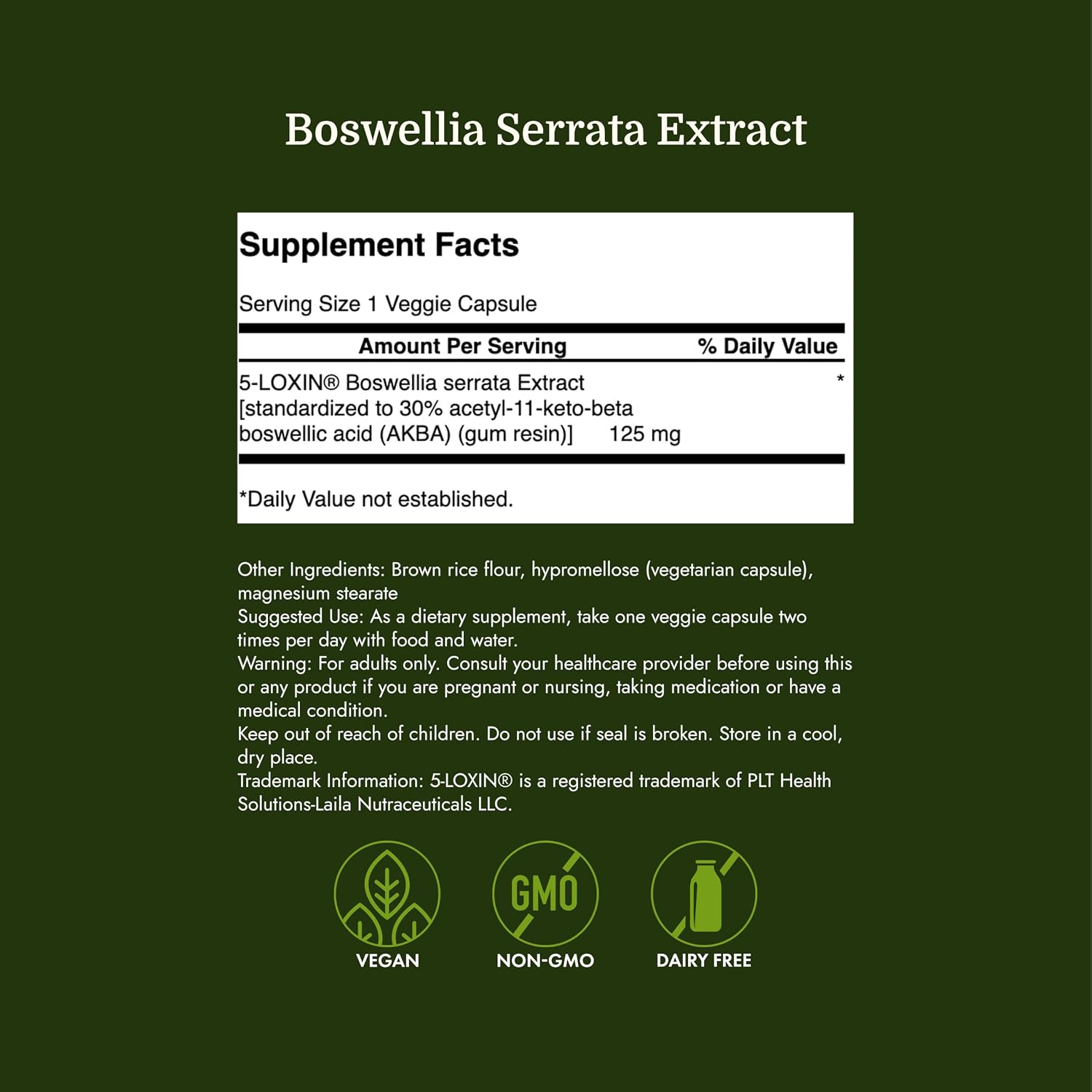 Swanson Boswellia Serrata Extract - Herbal Supplement for Joints - 60 Veggie Capsules