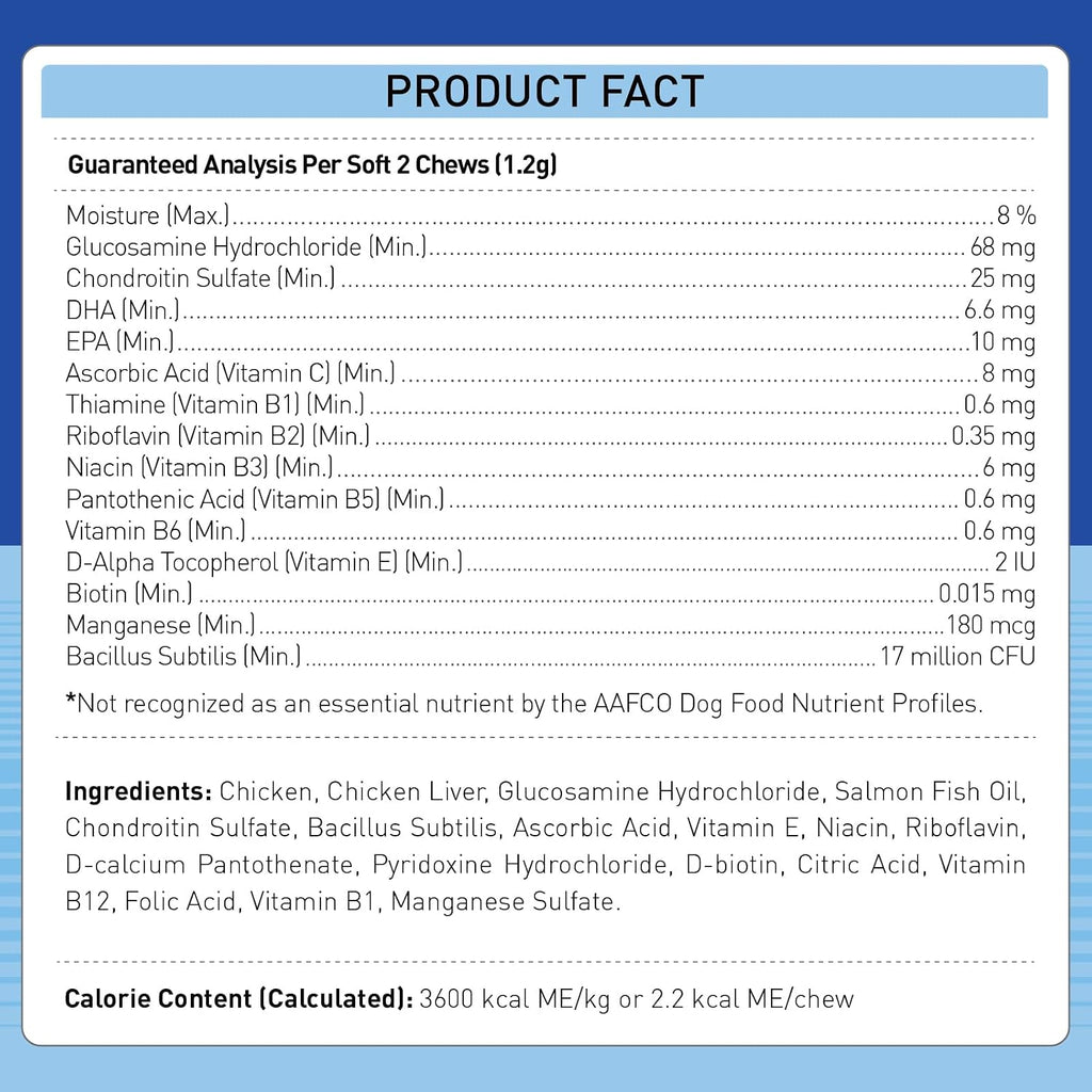 PawRise Multivitamínico Liofilizado para Perros - Probióticos, Glucosamina, Omega-3 - 200 Masticables