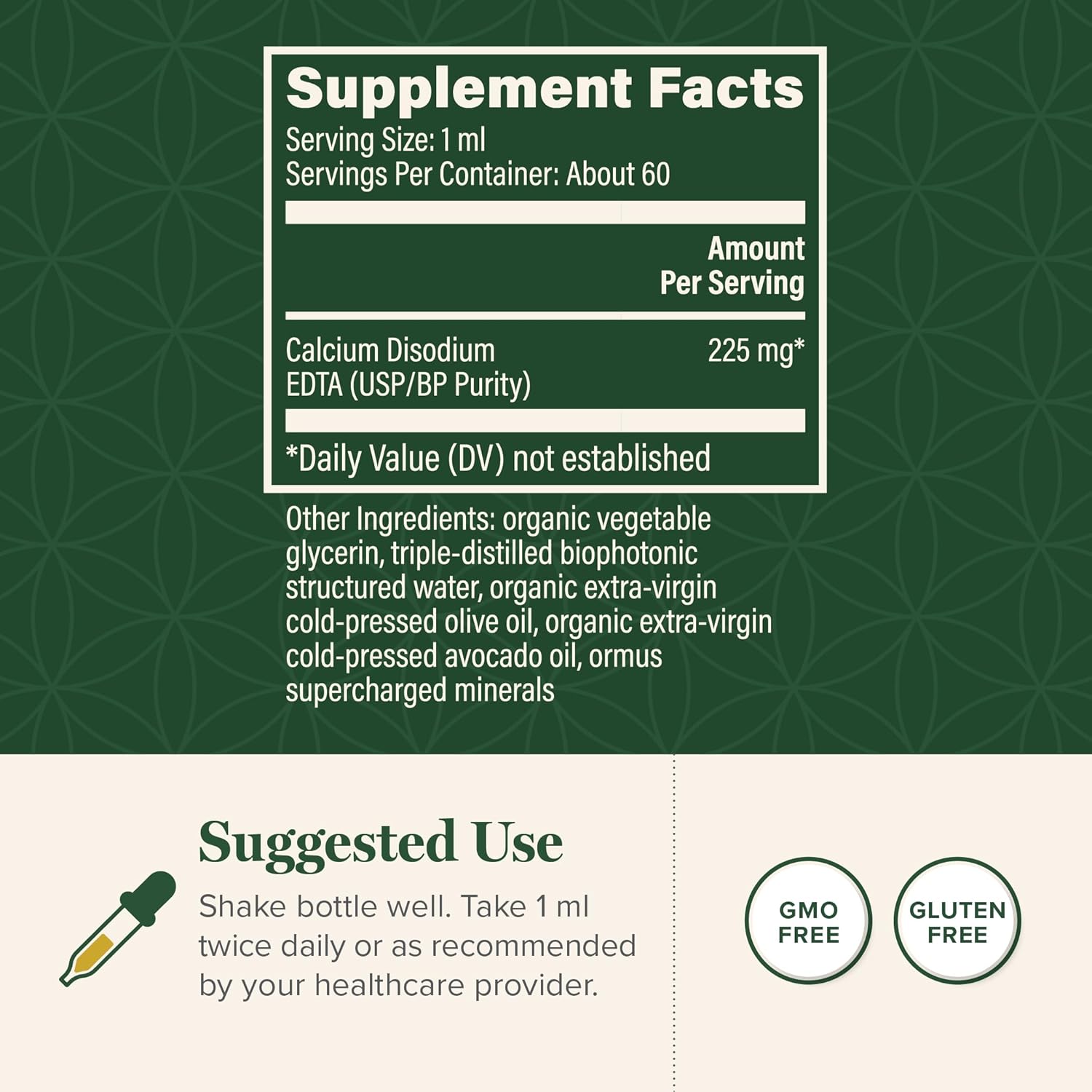 Global Healing Calcium Disodium EDTA - 2 Fl Oz