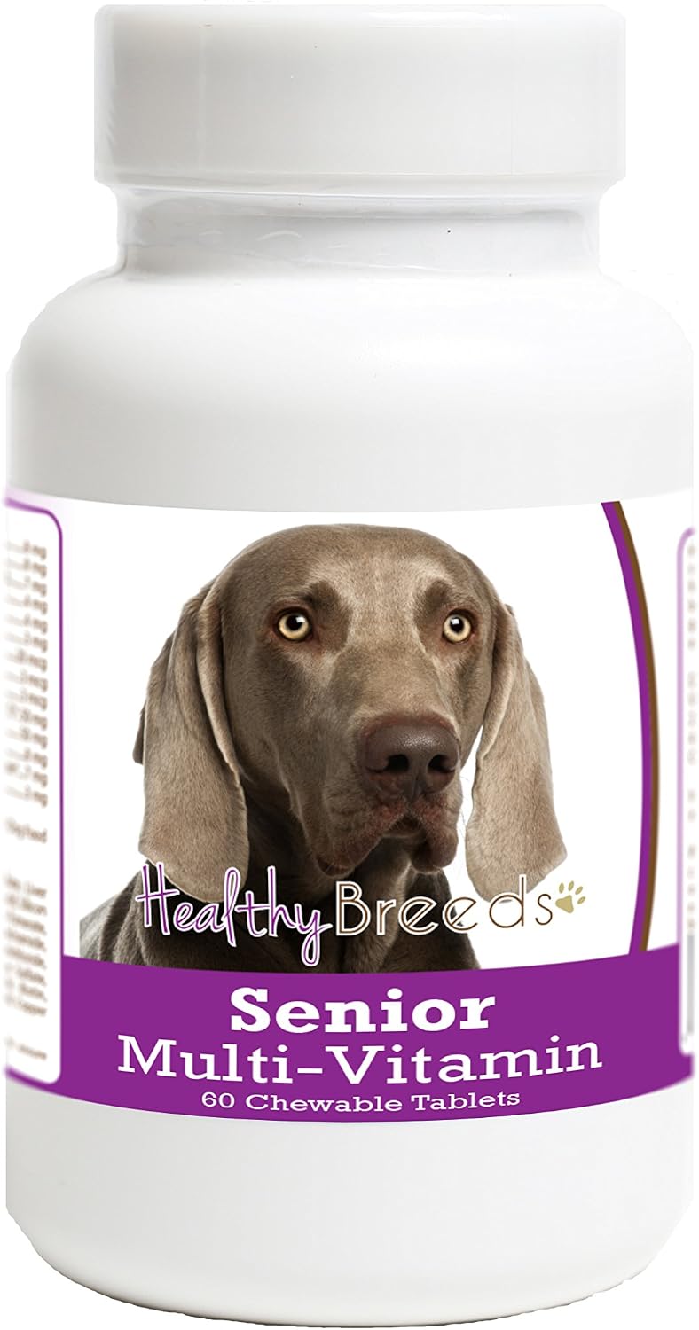 Healthy Breeds Multivitamínico Senior para Perros - 60 Comprimidos Masticables sabor Hígado