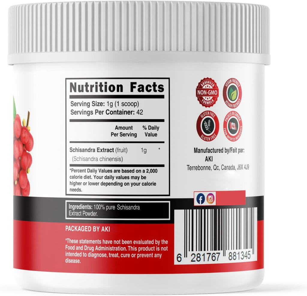 Extracto de Baya de Schisandra en Polvo - AKI Organic (170g)