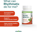 Univera Rhythmatix, Salud Cardiovascular, Circulación y Venas, Omega-3, Coenzima Q10, Vitaminas B6 y B12, 60 cápsulas blandas (30 días)