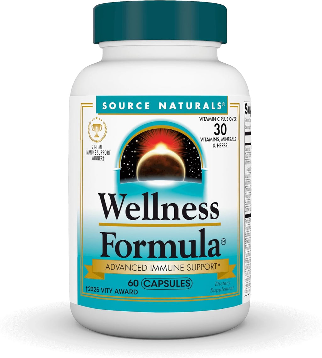 Source Naturals Wellness Formula - Complejo de Vitaminas y Hierbas para la Defensa Inmunológica - 120 Cápsulas