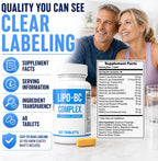 LIPO-BC B-Complex - 2 Bottles of 60 Caplets (120 total)