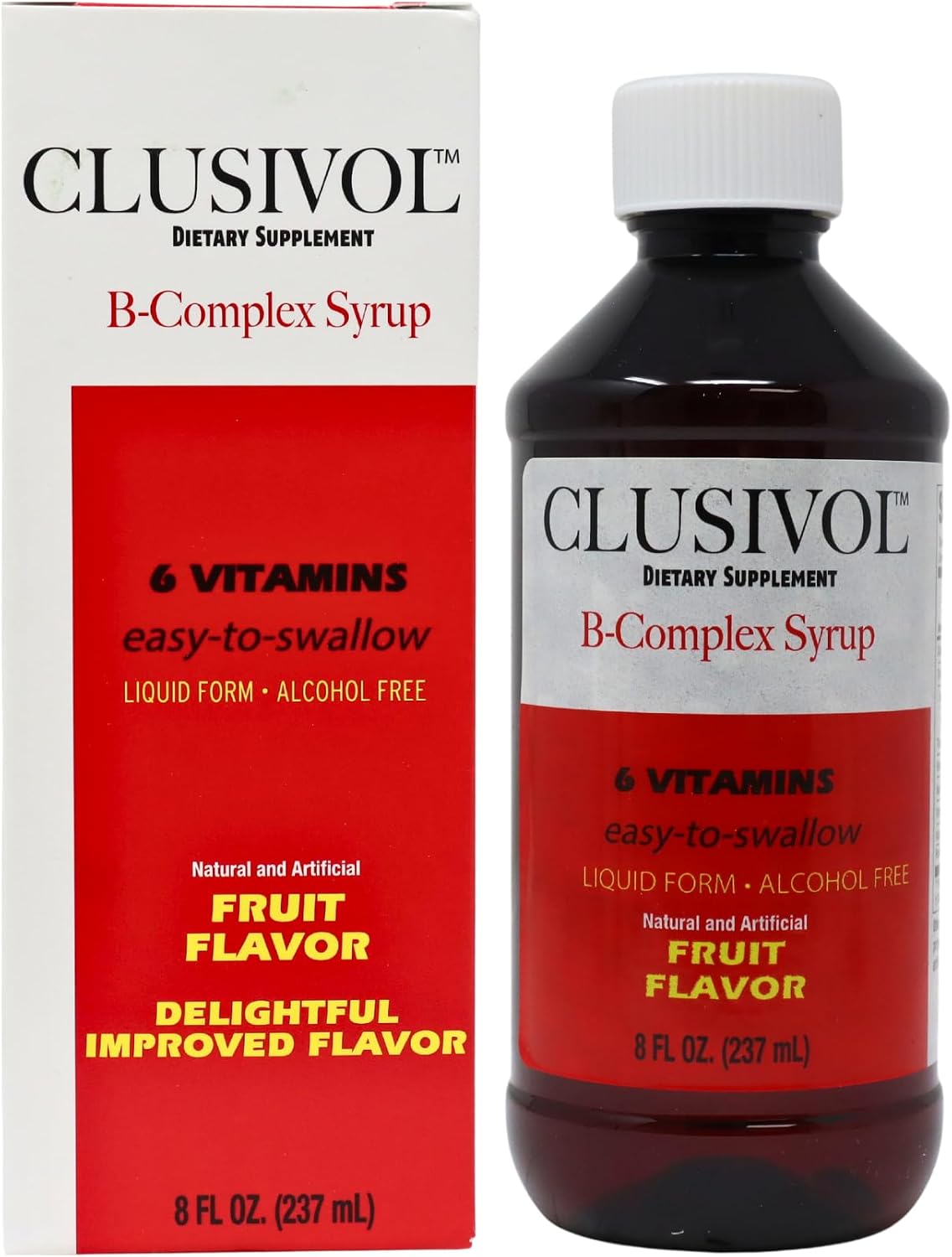 Clusivol B-Complex Syrup – Jarabe de vitaminas del grupo B (237 ml)