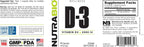 NutraBio Vitamin D (2000 UI) - 90 Cápsulas Vegetales - Apoyo Inmunitario