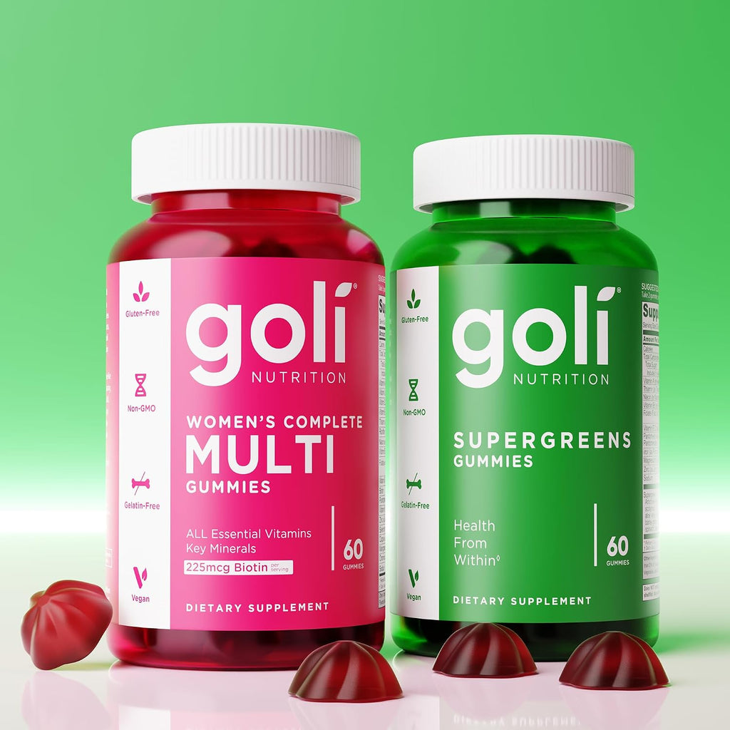Goli SuperGreen Vitamin Gummy - 60 Gomitas de Vitaminas y Minerales Esenciales