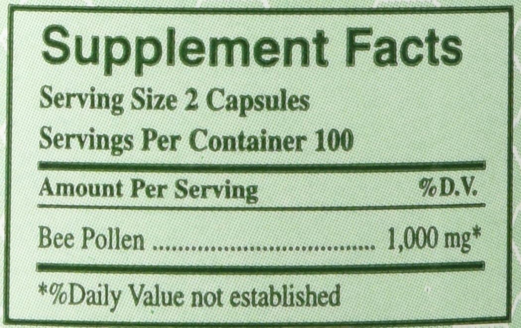 Y.S. ECO Bee Farms Pure Bee Pollen 1000mg – 200 Capsules