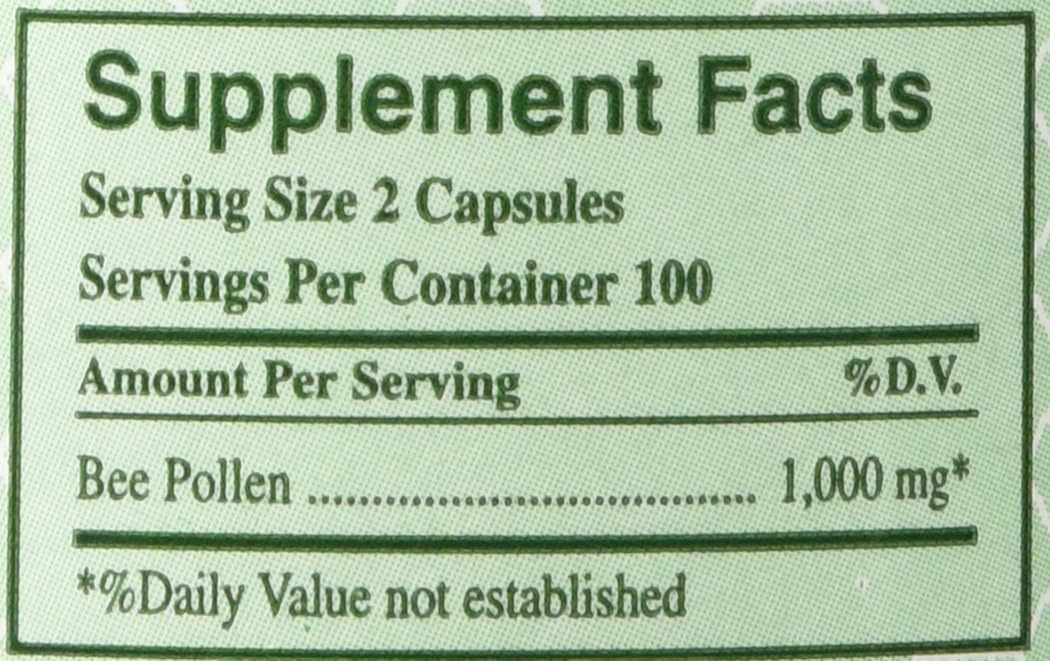 Y.S. ECO Bee Farms Pure Bee Pollen 1000mg – 200 Capsules