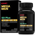 GNC Mega Men 50 Plus Multivitamínico para Hombres, Salud Cardíaca y Prostática, Vitaminas B, Saw Palmetto, Vitamina D-3, 60 Comprimidos